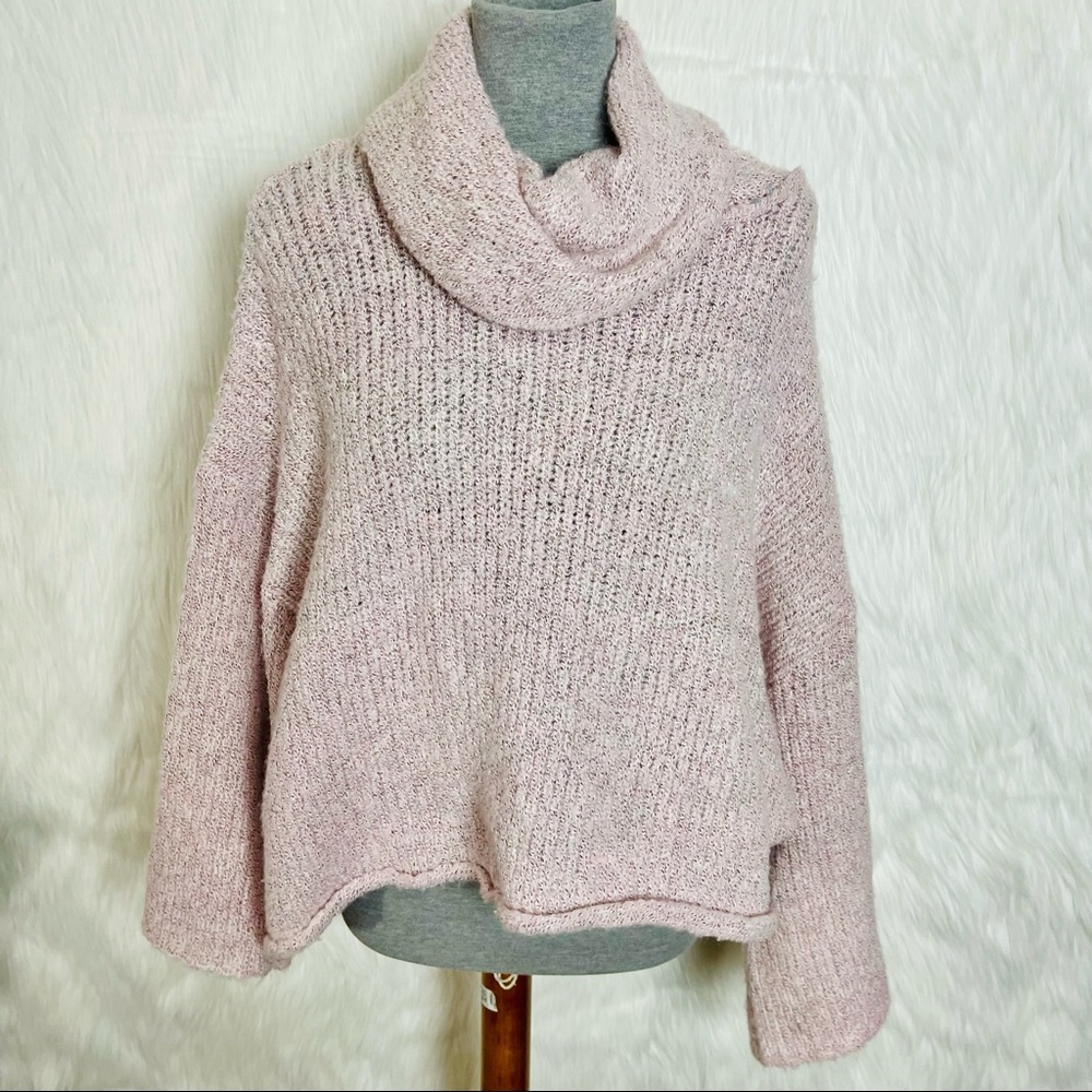 Altar’d State Lavender Cowl Neck Oversized Sweater